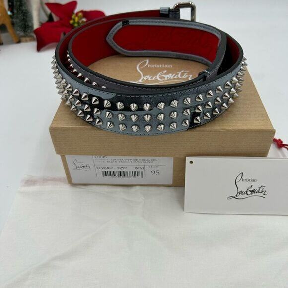 Men’s Christian Louboutin loubi spike belt size 95 cm/38 inches made in Italy - Picture 1 of 13